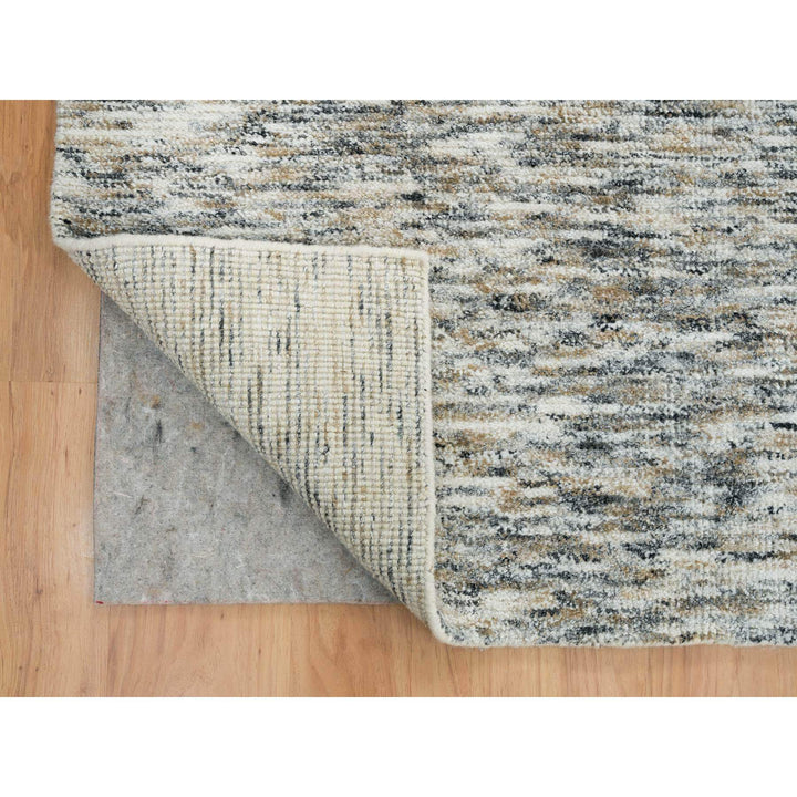 12'2" x 15'0" New Hand Loomed Beige Wool Rectangle Oriental Rug - MOA10265236