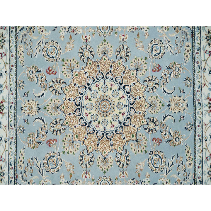 5'10" x 9'1" New Hand Knotted Blue Cotton Rectangle Oriental Rug - MOA10265299