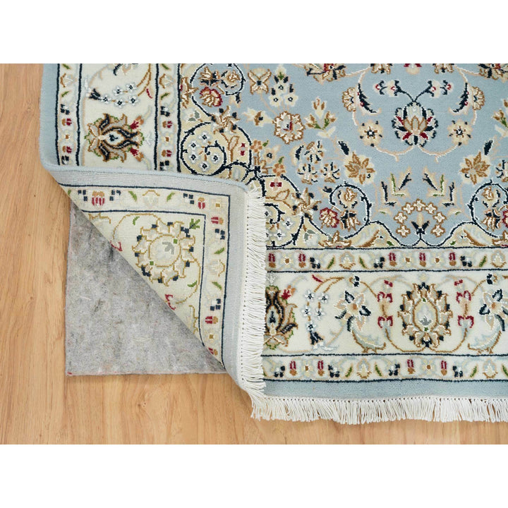 4'0" x 6'0" New Hand Knotted Blue Cotton Rectangle Oriental Rug - MOA10265318