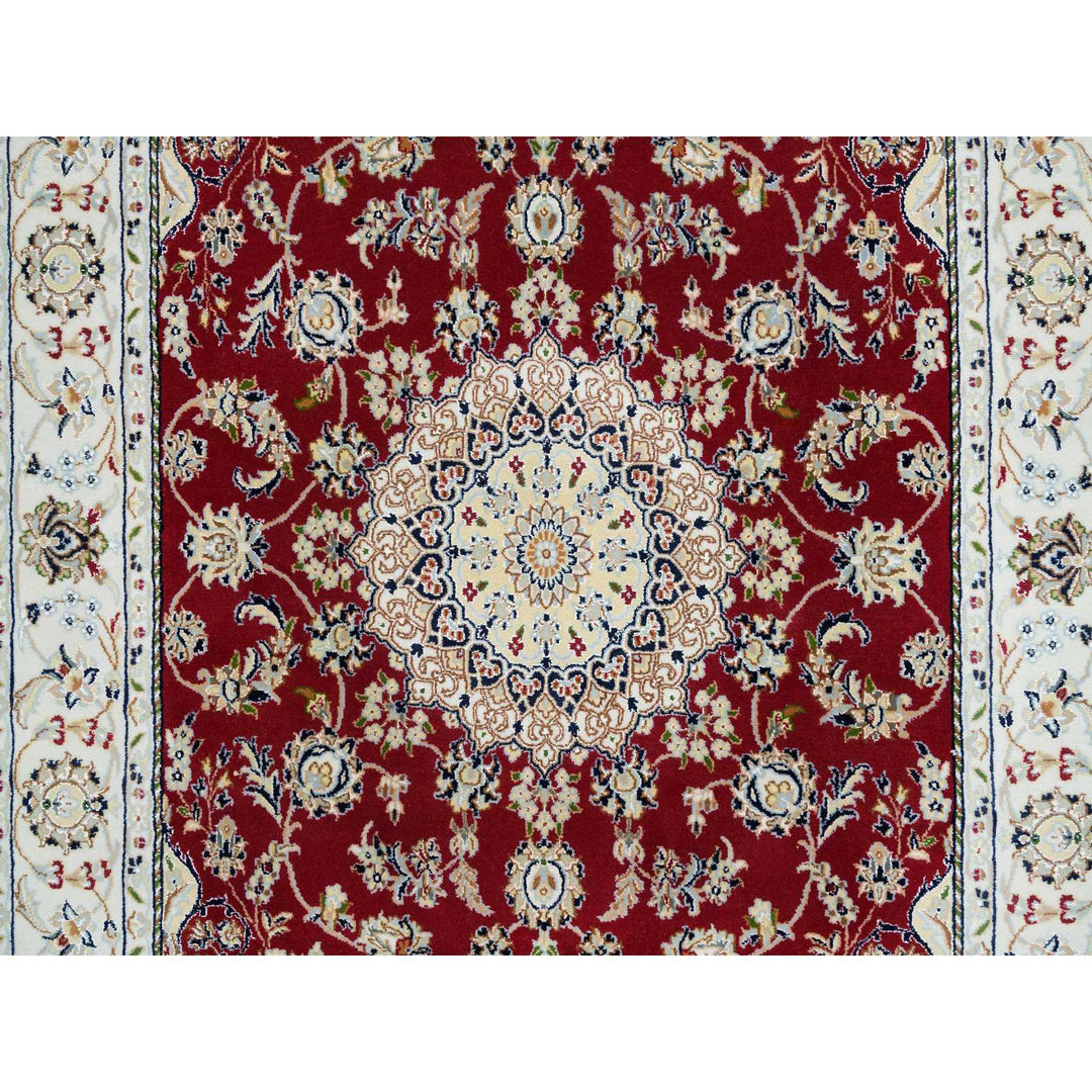 4'7" x 6'8" New Hand Knotted Red Cotton Rectangle Oriental Rug - MOA10265346