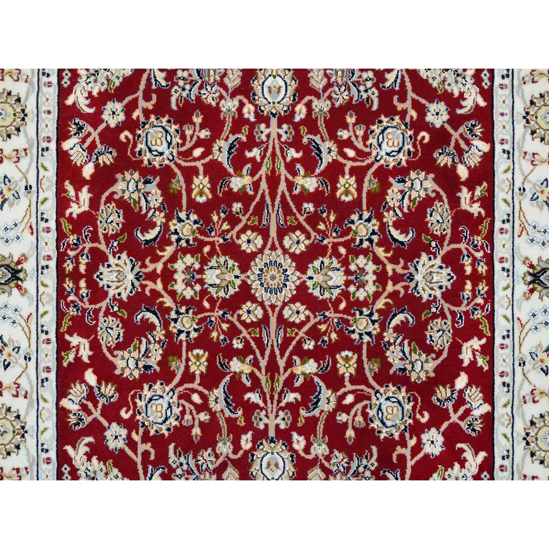 4'0" x 6'2" New Hand Knotted Red Cotton Rectangle Oriental Rug - MOA10265394