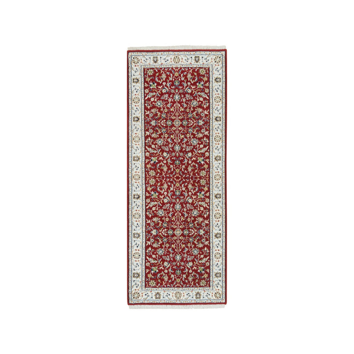 2'7" x 6'10" New Hand Knotted Red Cotton Runner Oriental Rug - MOA10265410