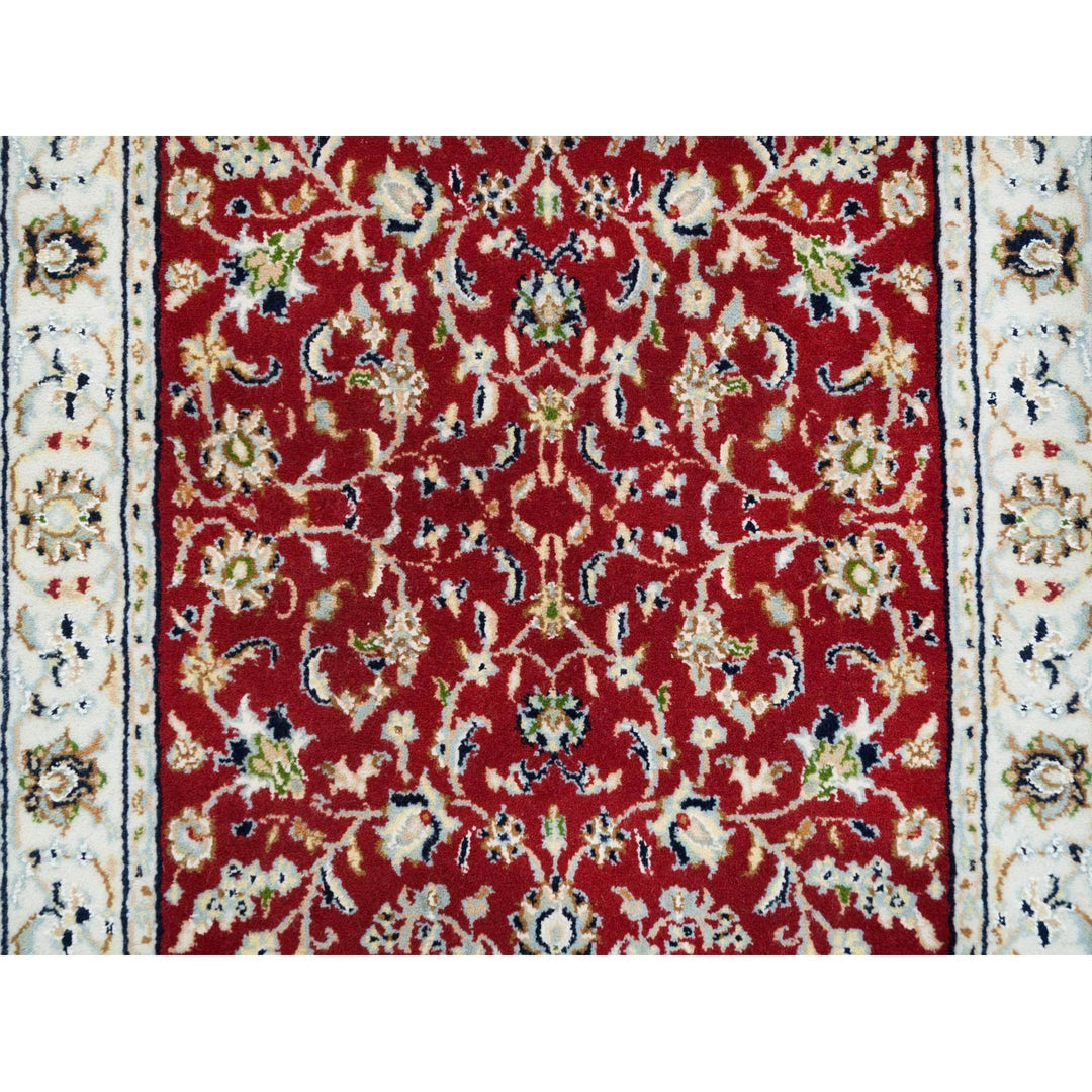 2'7" x 6'10" New Hand Knotted Red Cotton Runner Oriental Rug - MOA10265410