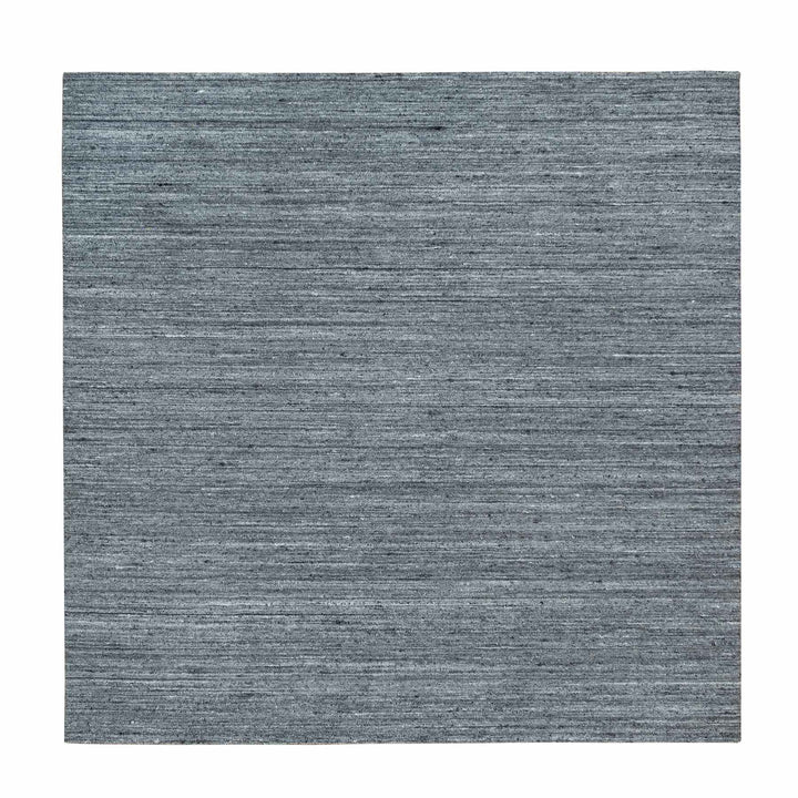 8'1" x 8'0" New Hand Loomed Grey Wool Square Oriental Rug - MOA10265416