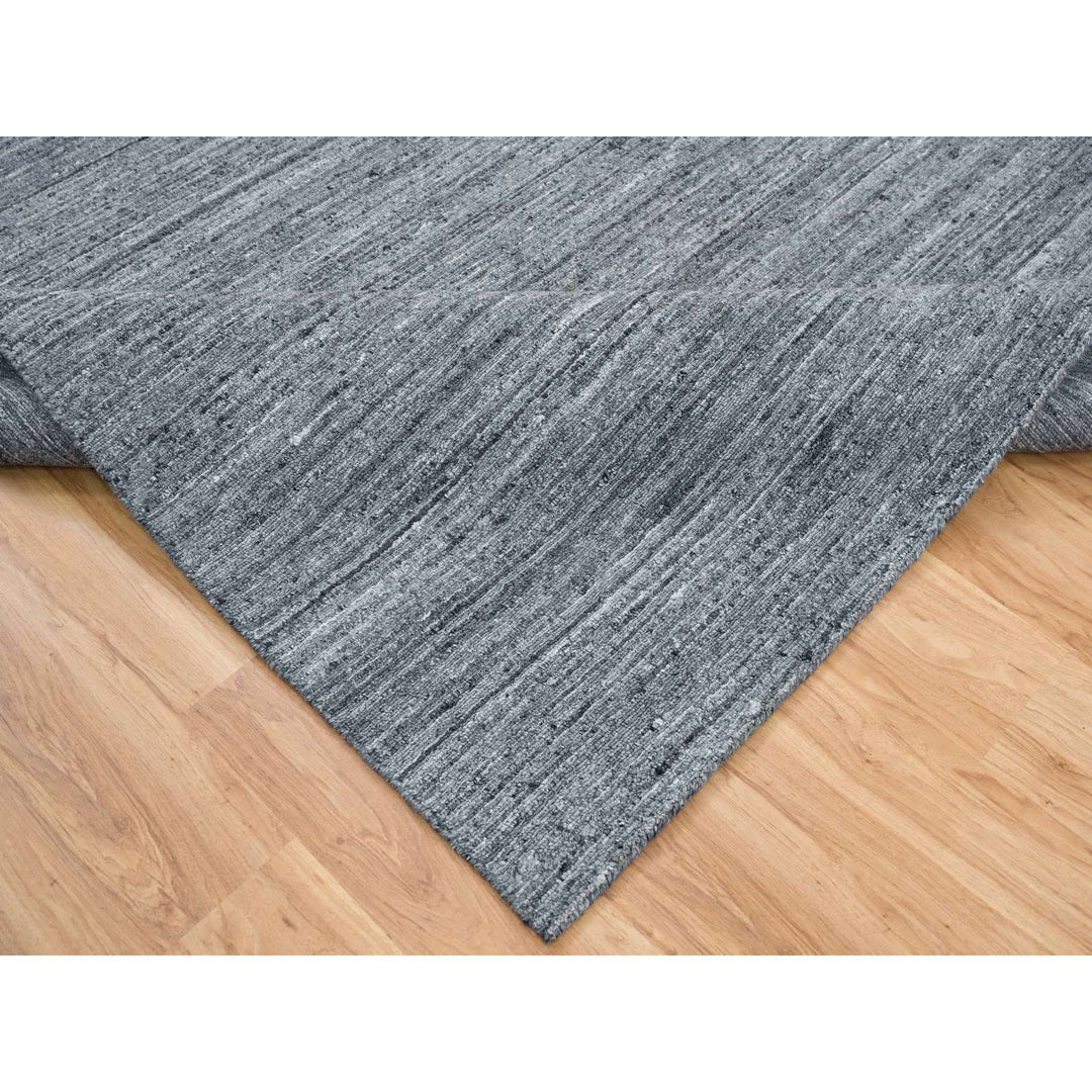 8'1" x 8'0" New Hand Loomed Grey Wool Square Oriental Rug - MOA10265416