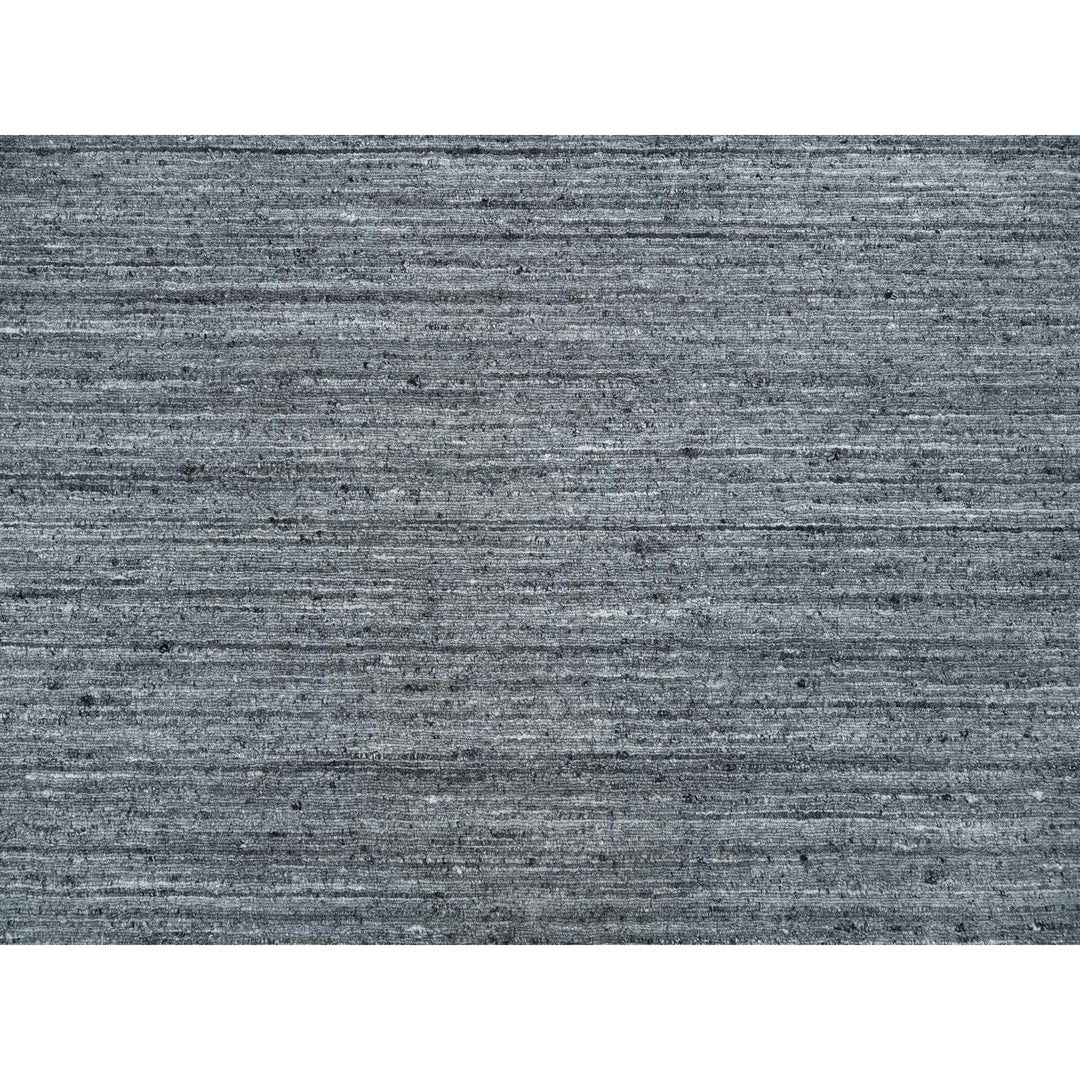 8'1" x 8'0" New Hand Loomed Grey Wool Square Oriental Rug - MOA10265416