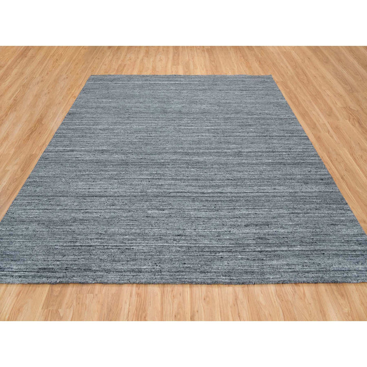 10'1" x 10'0" New Hand Loomed Grey Wool Square Oriental Rug - MOA10265422