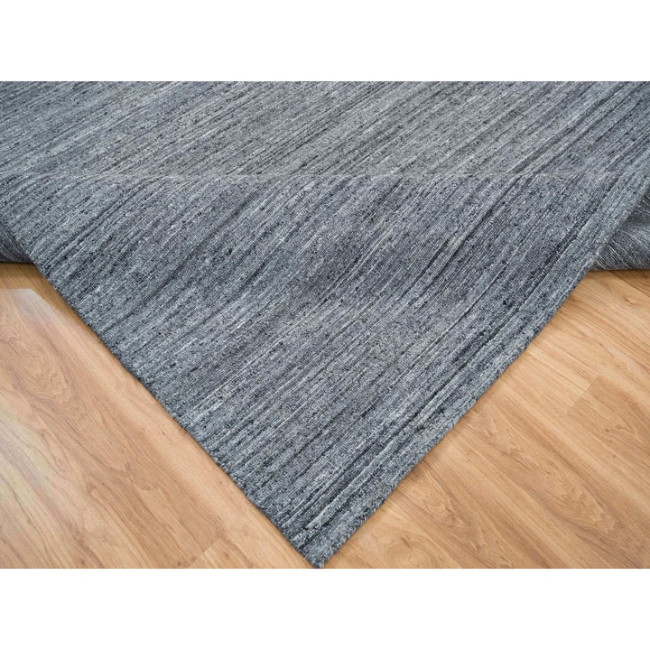 10'1" x 10'0" New Hand Loomed Grey Wool Square Oriental Rug - MOA10265422