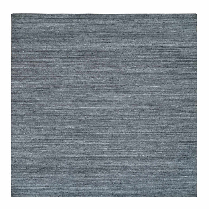 12'0" x 12'0" New Hand Loomed Grey Wool Square Oriental Rug - MOA10265424