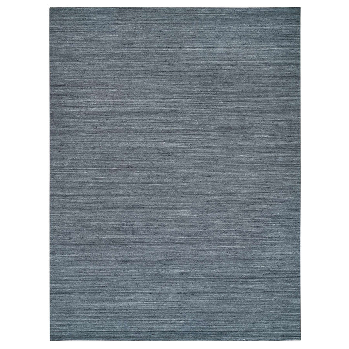 12'1" x 15'1" New Hand Loomed Grey Wool Rectangle Oriental Rug - MOA10265454