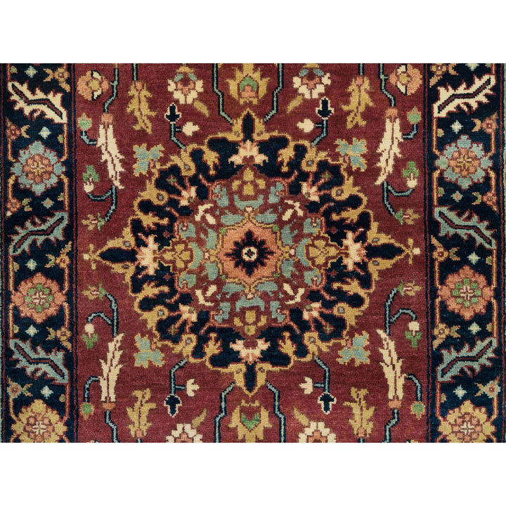 2'7" x 12'0" New Hand Knotted Red Wool Runner Oriental Rug - MOA10265473