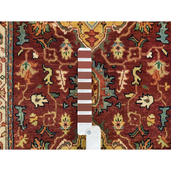 2'7" x 12'0" New Hand Knotted Red Wool Runner Oriental Rug - MOA10265476