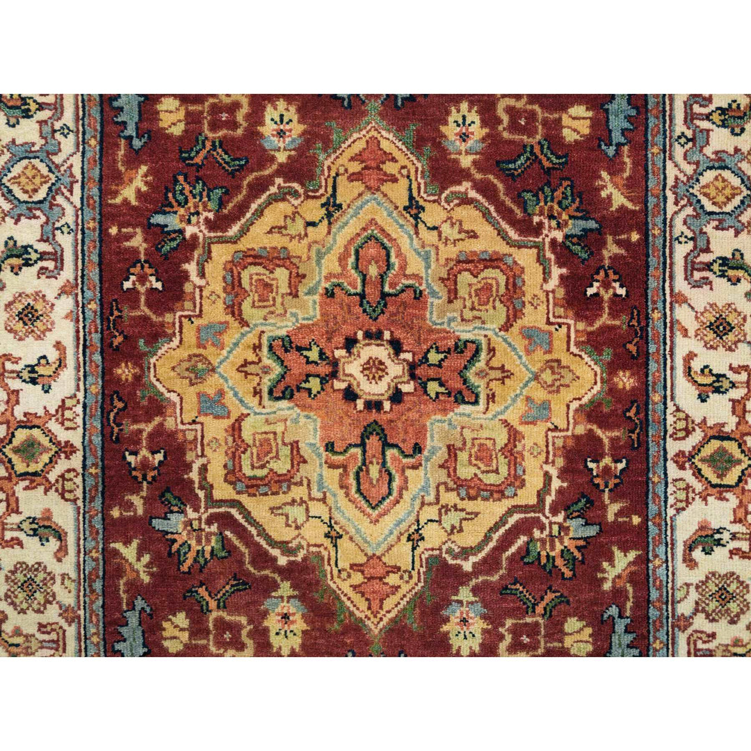 2'7" x 12'0" New Hand Knotted Red Wool Runner Oriental Rug - MOA10265476