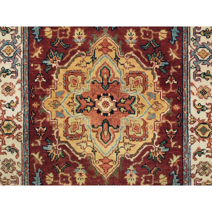 2'7" x 12'1" New Hand Knotted Red Wool Runner Oriental Rug - MOA10265478