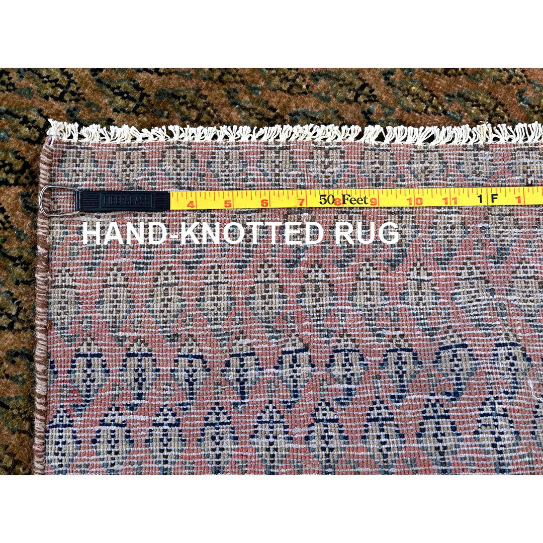 2'6" x 11'5" Vintage Hand Knotted Brown Wool Runner Oriental Rug - MOA102654