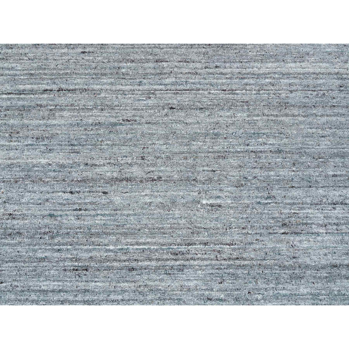 9'0" x 12'0" New Hand Loomed Grey Wool Rectangle Oriental Rug - MOA10265553