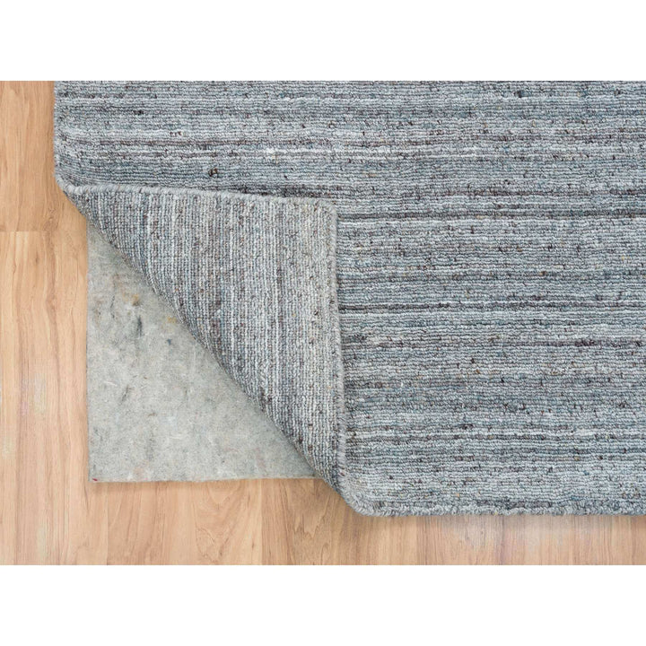 8'1" x 8'1" New Hand Loomed Grey Wool Square Oriental Rug - MOA10265561