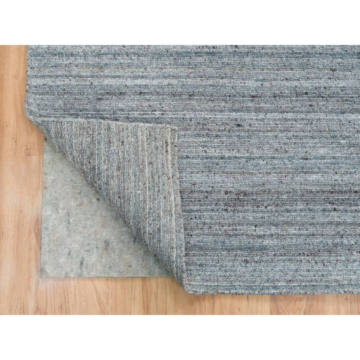 10'1" x 10'1" New Hand Loomed Grey Wool Square Oriental Rug - MOA10265562