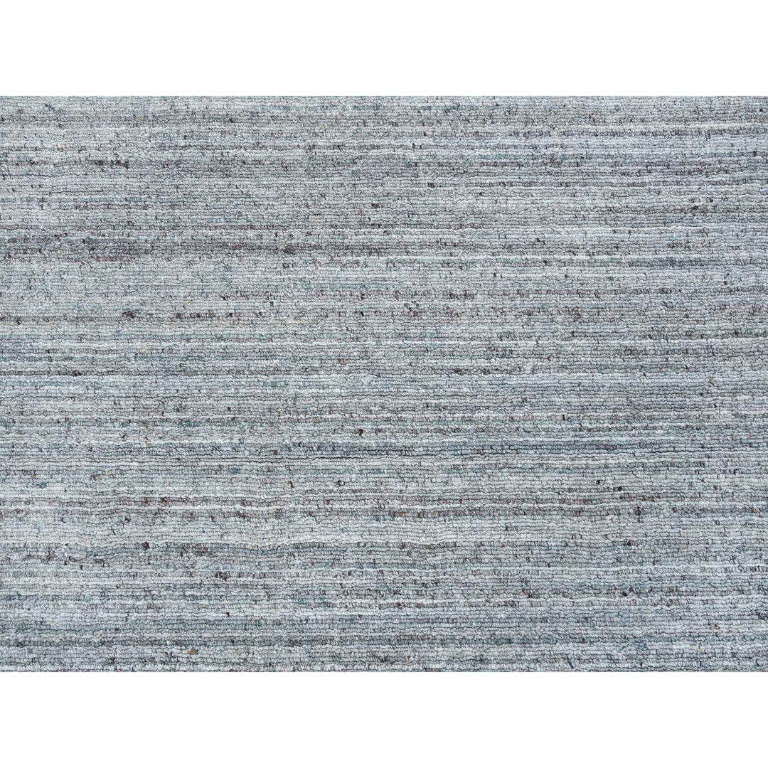 10'1" x 10'1" New Hand Loomed Grey Wool Square Oriental Rug - MOA10265562