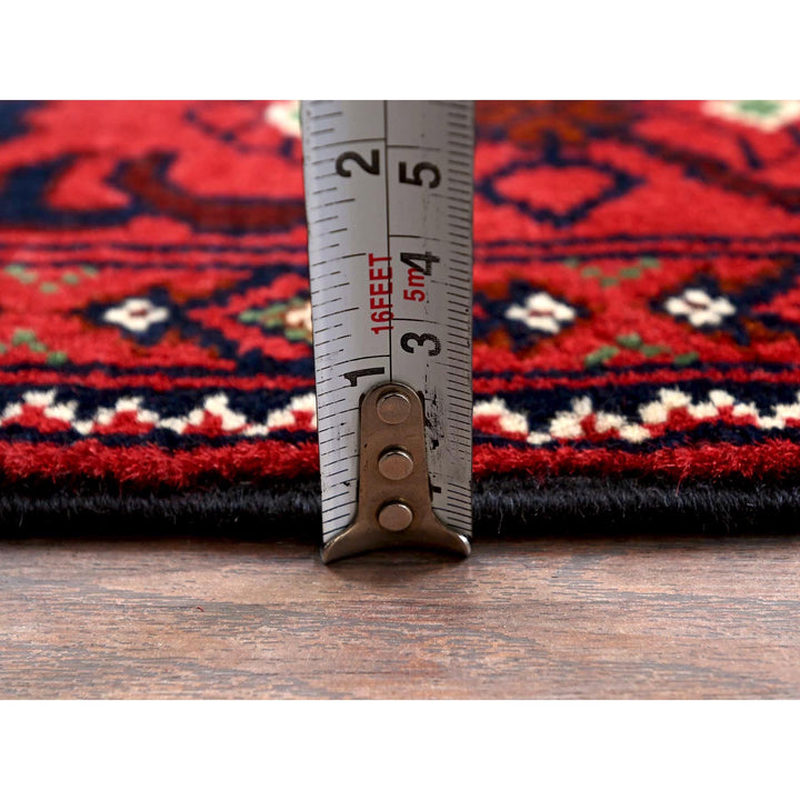 4'11" x 6'7" New Hand Knotted Red Wool Rectangle Oriental Rug - MOA102655