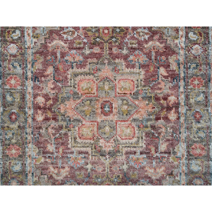 2'7" x 6'0" New Hand Knotted Red Wool Runner Oriental Rug - MOA10265602