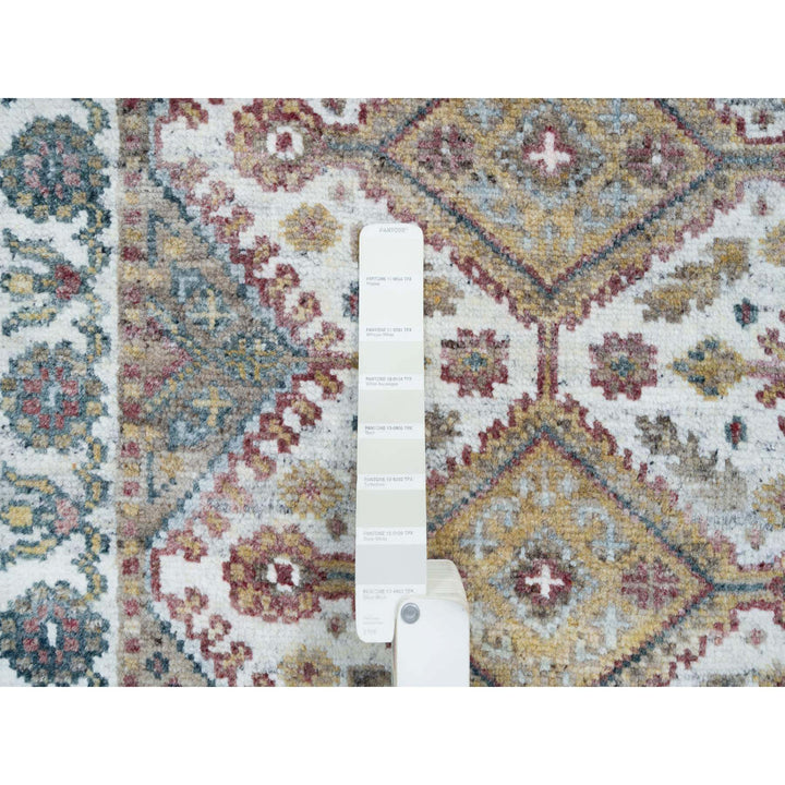 2'7" x 18'0" New Hand Knotted Ivory Wool Runner Oriental Rug - MOA10265610