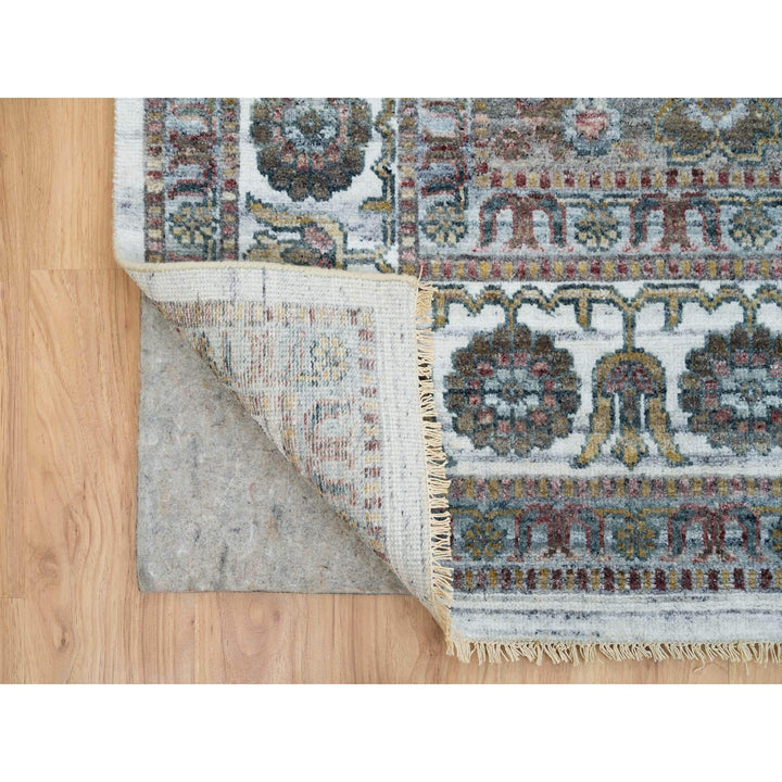 9'10" x 10'0" New Hand Knotted Ivory Wool Square Oriental Rug - MOA10265618