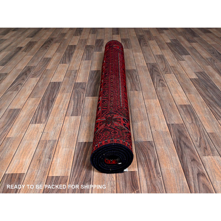 5'0" x 7'1" New Hand Knotted Red Wool Rectangle Oriental Rug - MOA102656