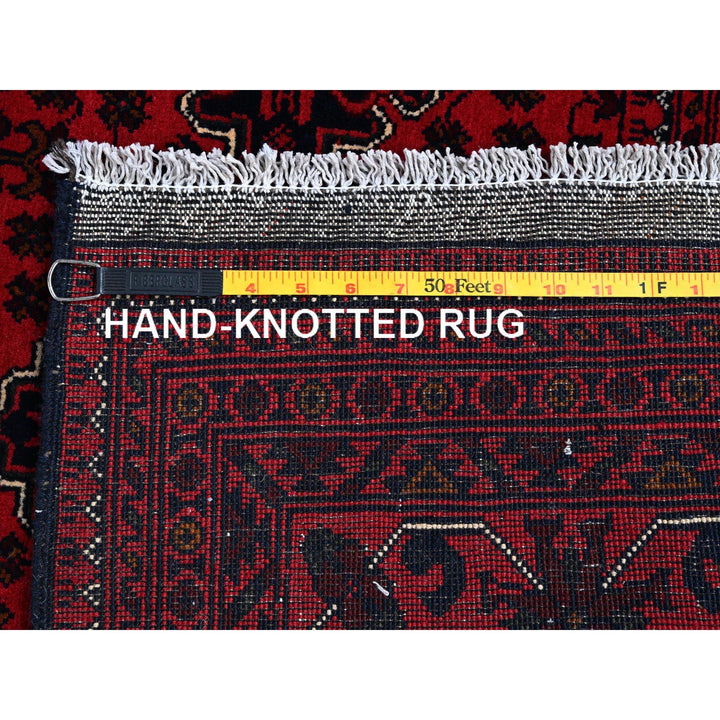 5'0" x 7'1" New Hand Knotted Red Wool Rectangle Oriental Rug - MOA102656