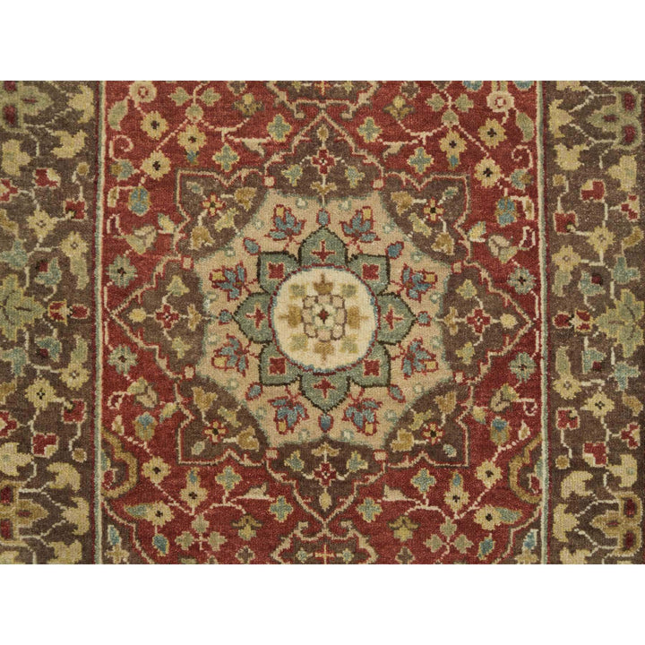 2'7" x 20'1" New Hand Knotted Red Cotton Runner Oriental Rug - MOA10265729