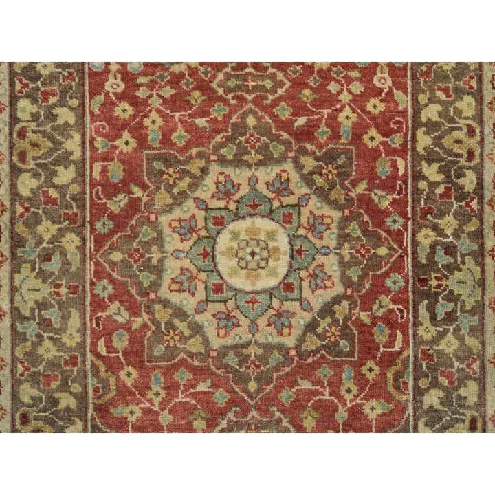 2'7" x 6'3" New Hand Knotted Red Wool Runner Oriental Rug - MOA10265734