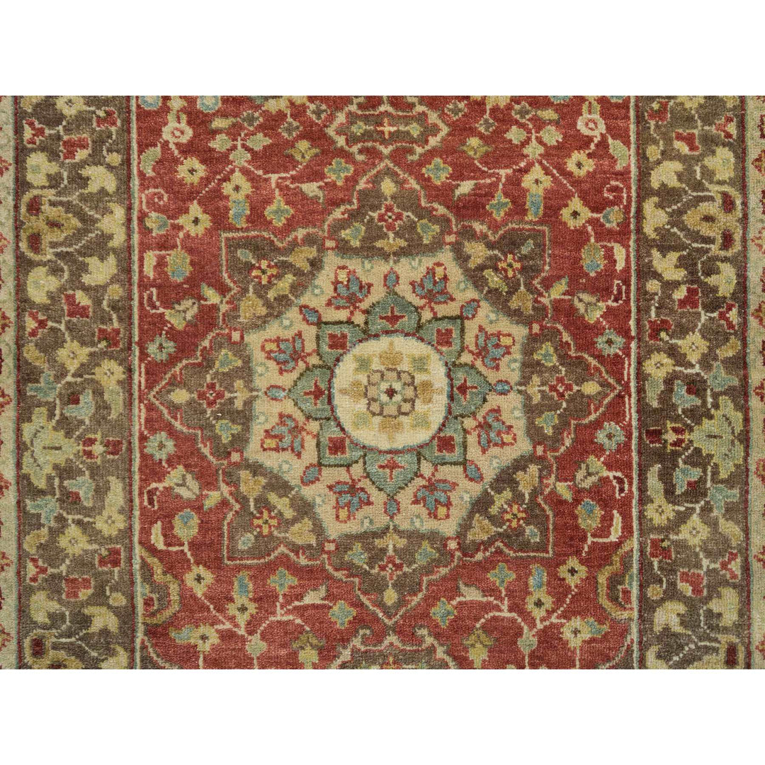 2'6" x 6'3" New Hand Knotted Red Cotton Runner Oriental Rug - MOA10265735