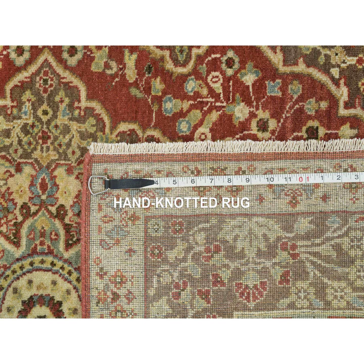 4'2" x 6'1" New Hand Knotted Red Cotton Rectangle Oriental Rug - MOA10265746