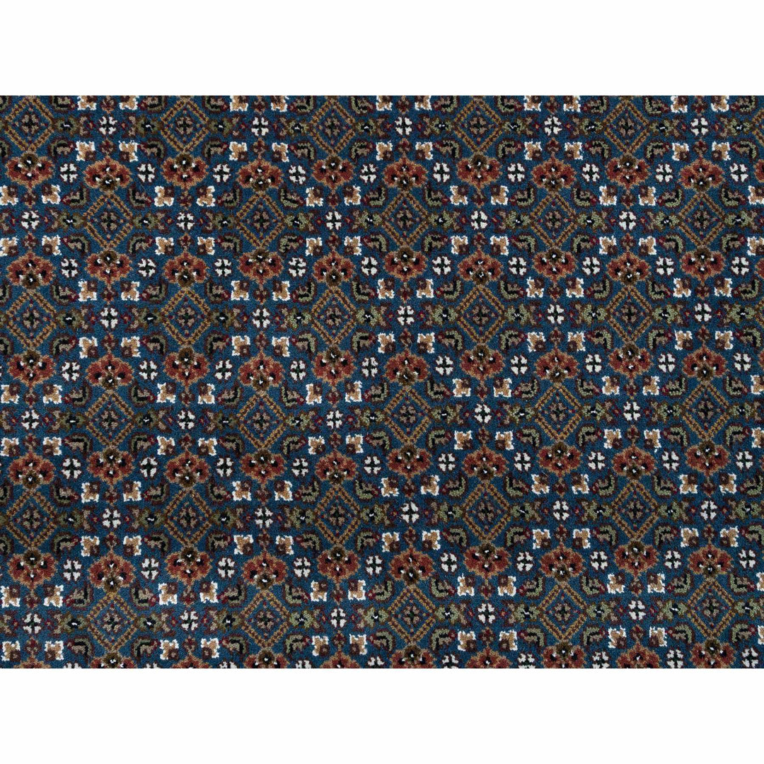 8'0" x 10'4" New Hand Knotted Blue Wool Rectangle Oriental Rug - MOA10265793