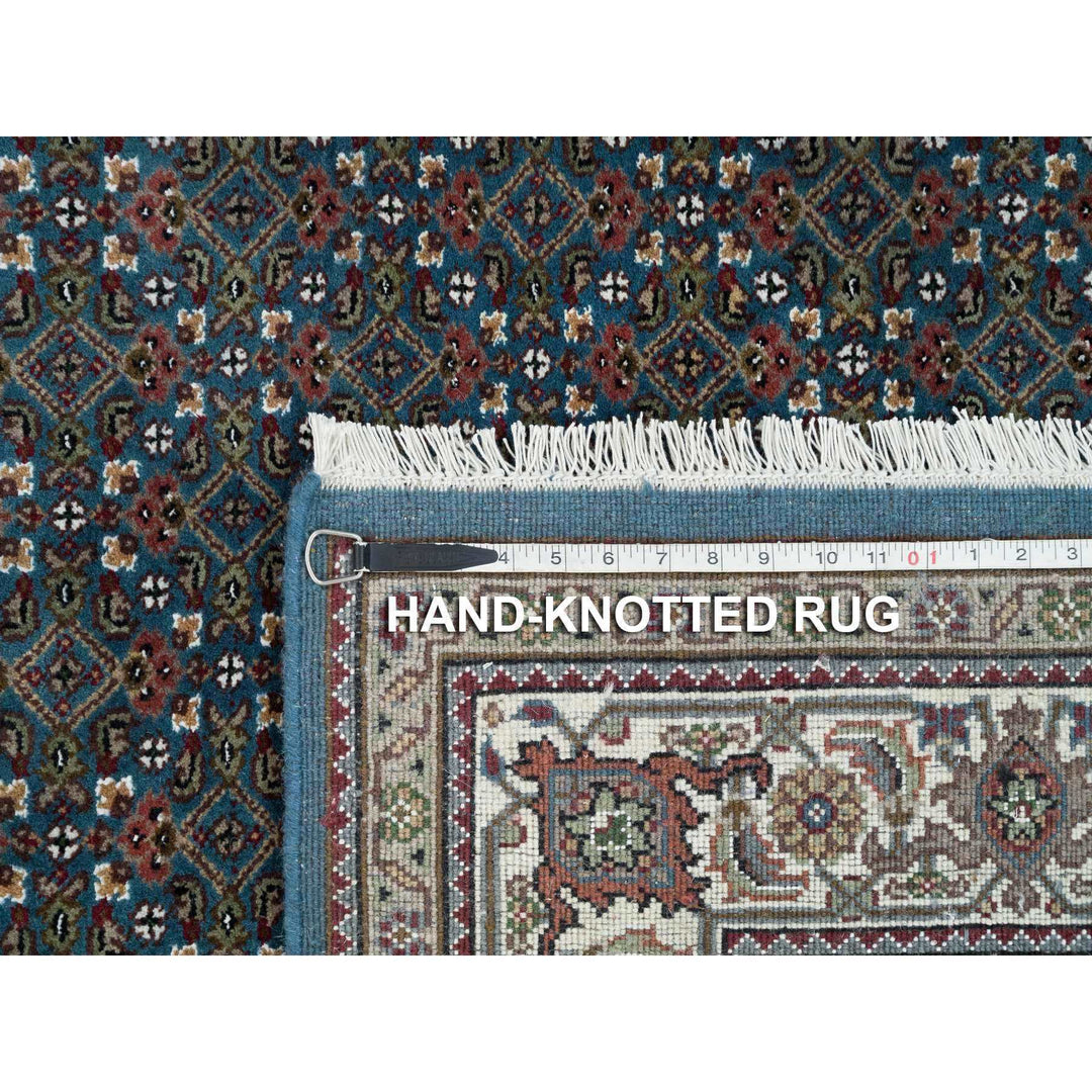 4'11" x 8'1" New Hand Knotted Blue Cotton Rectangle Oriental Rug - MOA10265795