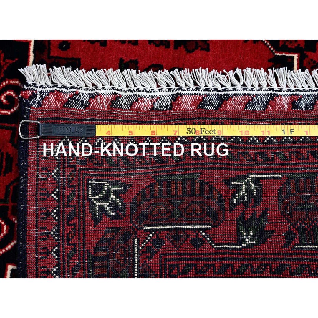 5'0" x 7'0" New Hand Knotted Red Wool Rectangle Oriental Rug - MOA102657
