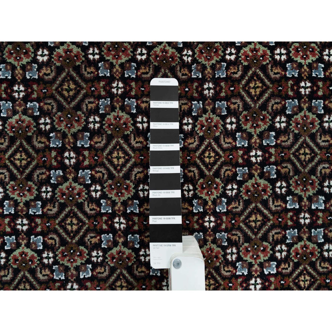 3'1" x 5'1" New Hand Knotted Black Cotton Rectangle Oriental Rug - MOA10265807