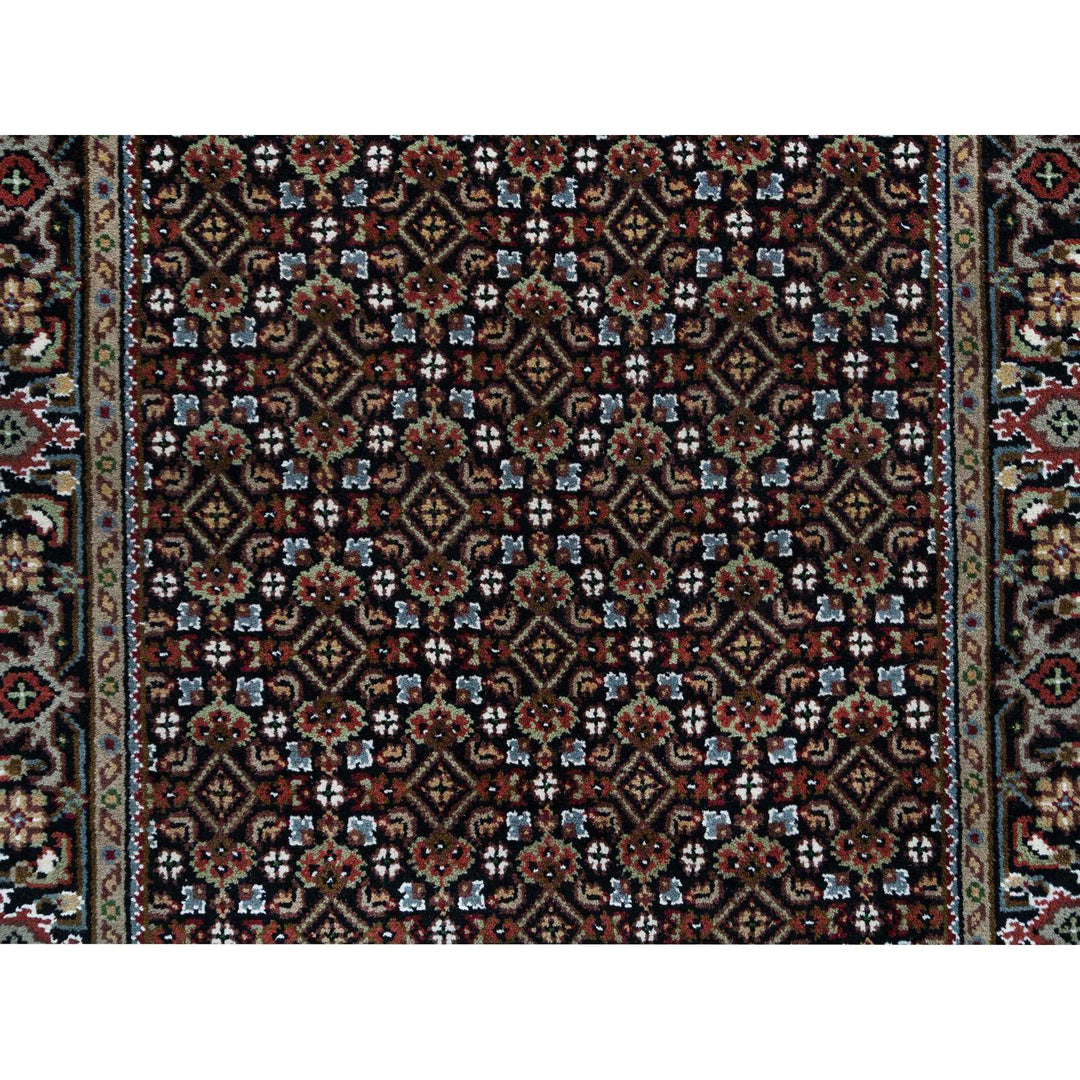 3'1" x 5'1" New Hand Knotted Black Cotton Rectangle Oriental Rug - MOA10265807