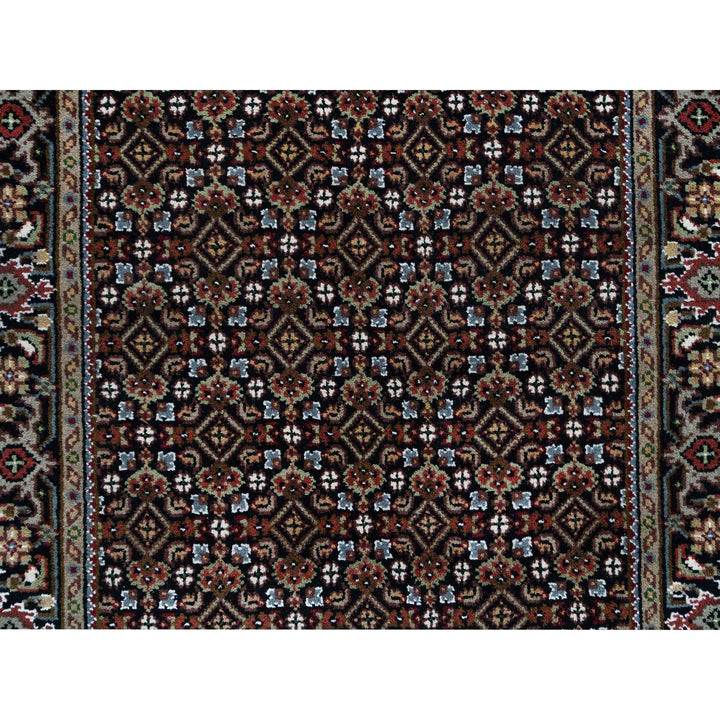 3'1" x 5'1" New Hand Knotted Black Cotton Rectangle Oriental Rug - MOA10265807