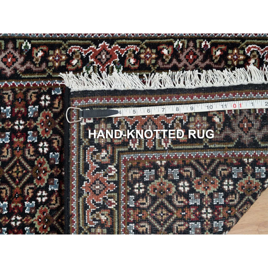 2'1" x 5'3" New Hand Knotted Black Cotton Runner Oriental Rug - MOA10265809