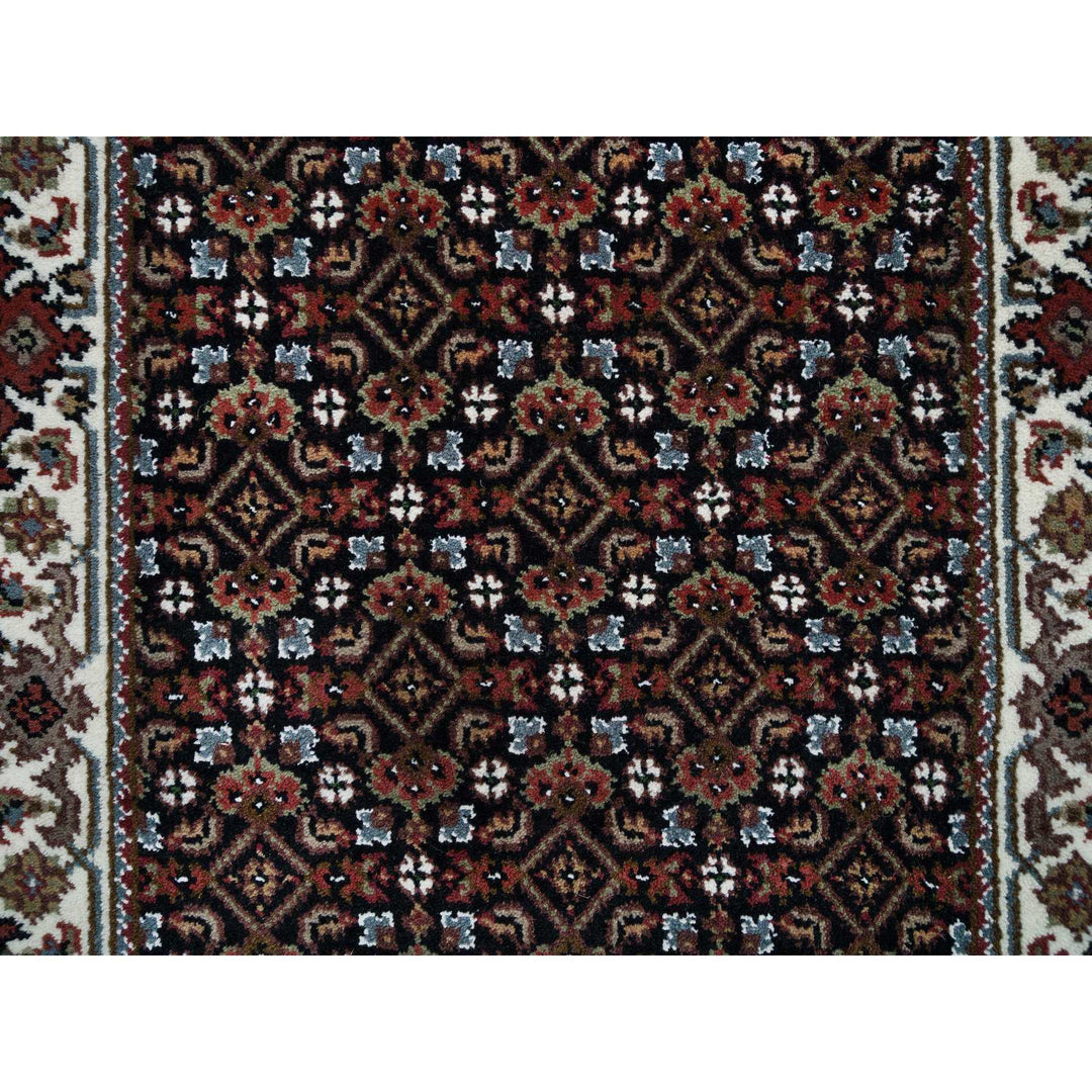 2'0" x 5'4" New Hand Knotted Black Cotton Runner Oriental Rug - MOA10265811