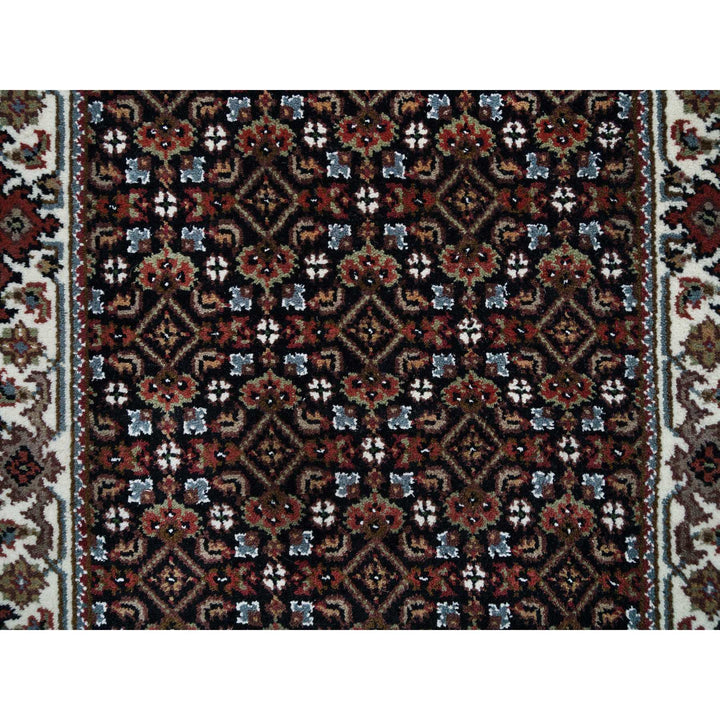 2'0" x 5'4" New Hand Knotted Black Cotton Runner Oriental Rug - MOA10265811