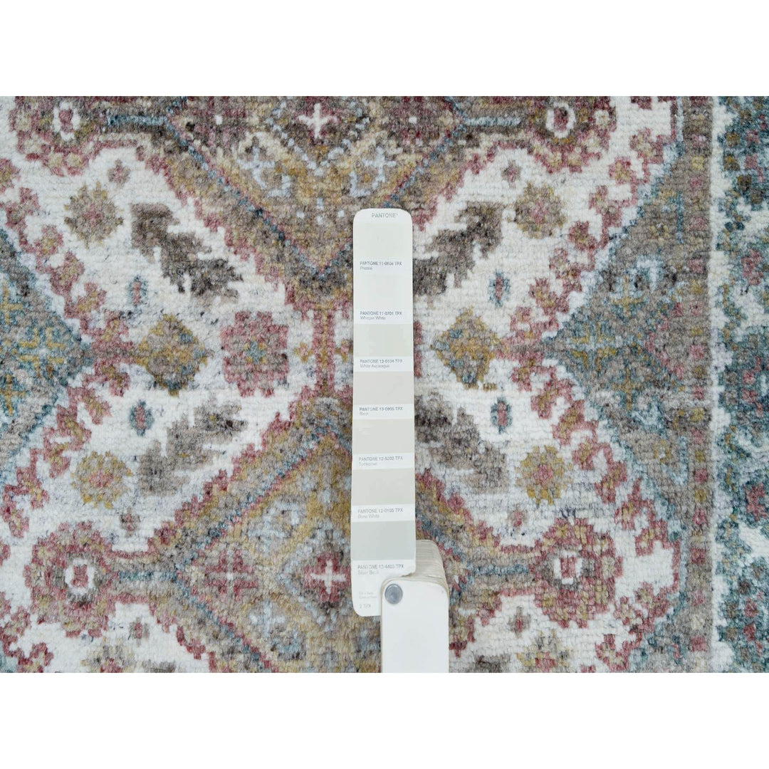 2'7" x 21'9" New Hand Knotted Ivory Wool Runner Oriental Rug - MOA10265820