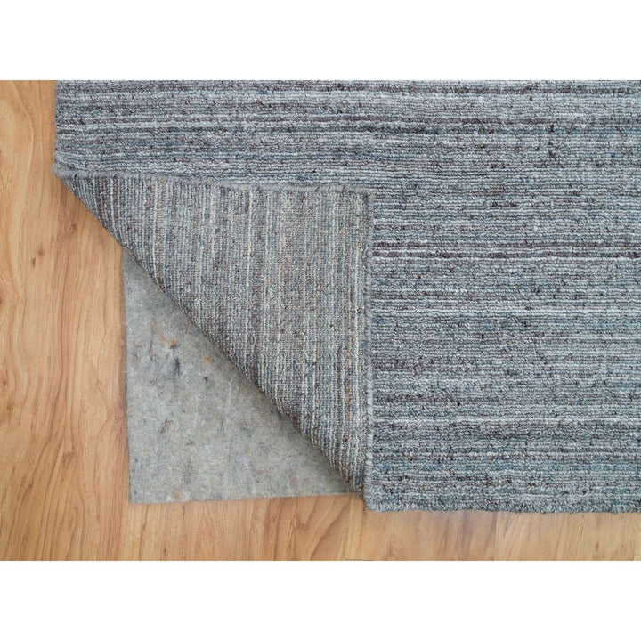 12'0" x 14'11" New Hand Loomed Grey Wool Rectangle Oriental Rug - MOA10265836