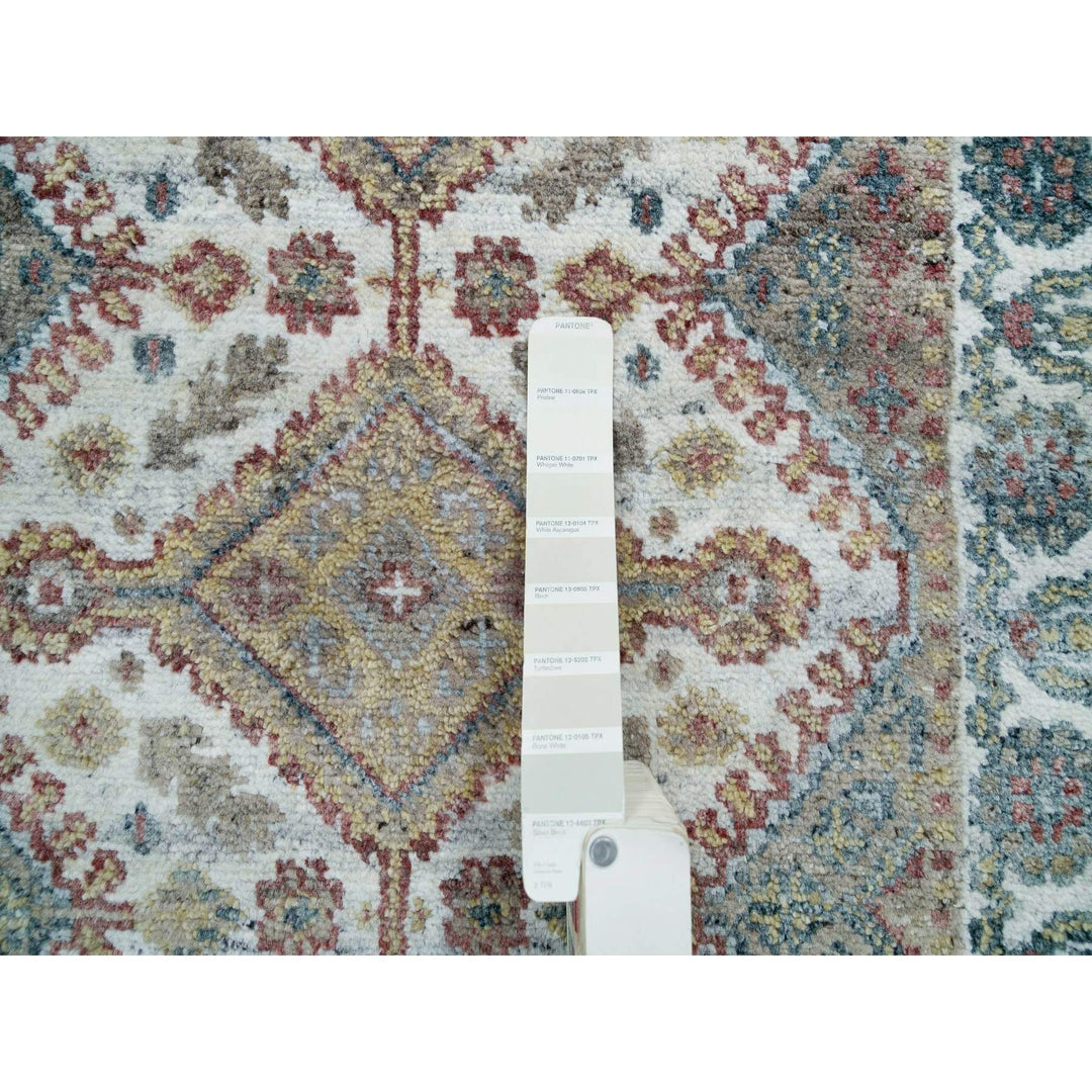 2'7" x 8'0" New Hand Knotted Ivory Wool Runner Oriental Rug - MOA10265866