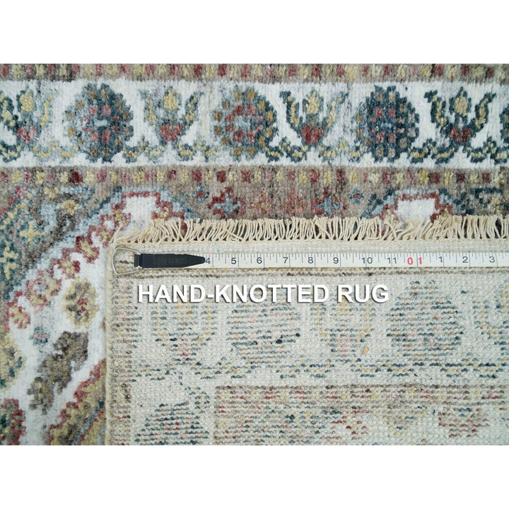 2'7" x 8'0" New Hand Knotted Ivory Wool Runner Oriental Rug - MOA10265866