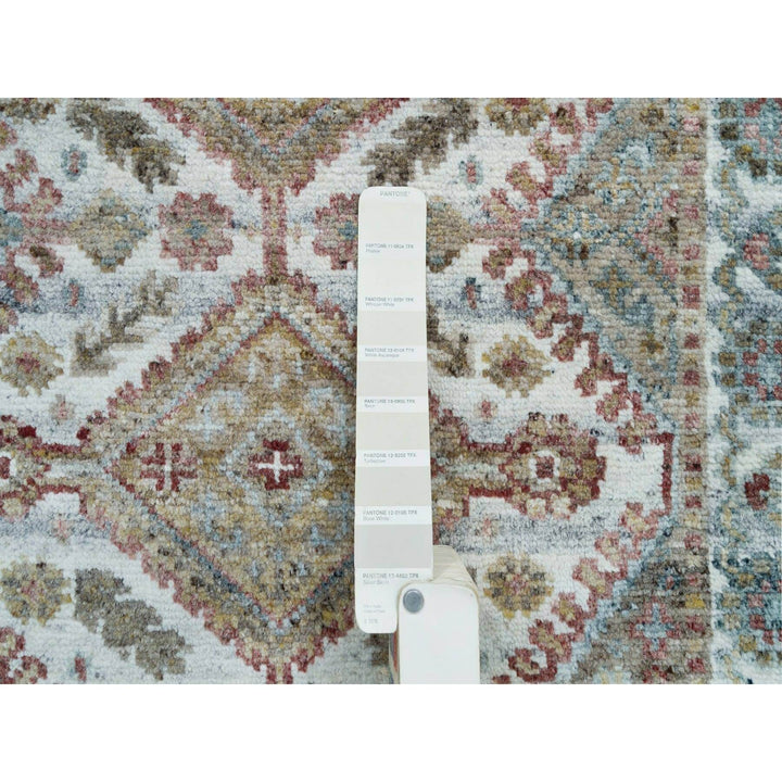 2'6" x 9'9" New Hand Knotted Ivory Wool Runner Oriental Rug - MOA10265867