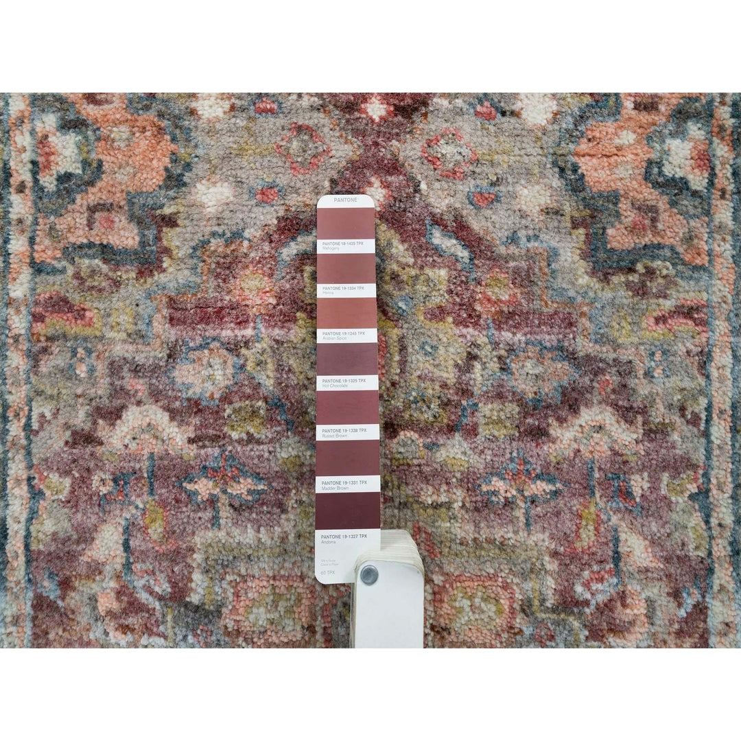 2'6" x 9'11" New Hand Knotted Red Wool Runner Oriental Rug - MOA10265881