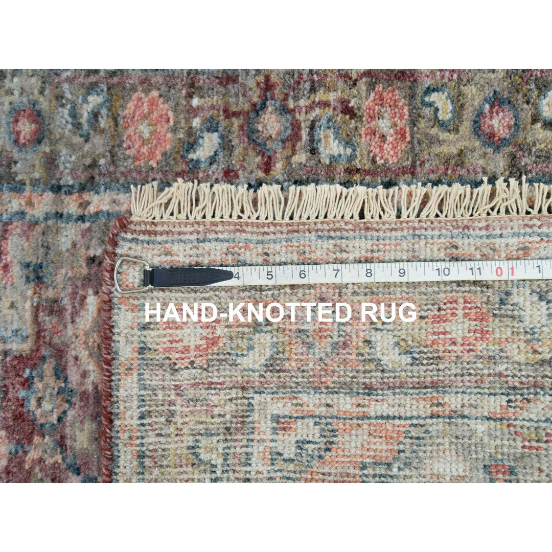 2'6" x 9'11" New Hand Knotted Red Wool Runner Oriental Rug - MOA10265881