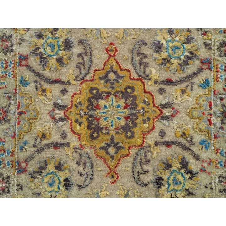 2'0" x 3'0" New Hand Knotted Beige Cotton Rectangle Oriental Rug - MOA10265885